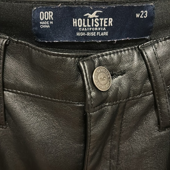 Hollister faux leather high rise flare pants. - Picture 5 of 9